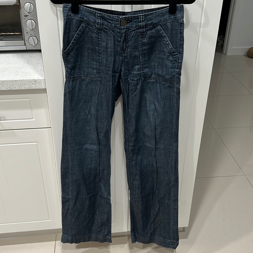 Woman’s jeans, Ann Taylor Loft, Size 0 Modern Trouser, wide leg